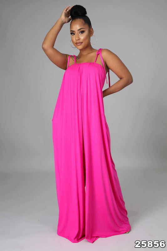 Women's tube wide leg jumpsuit