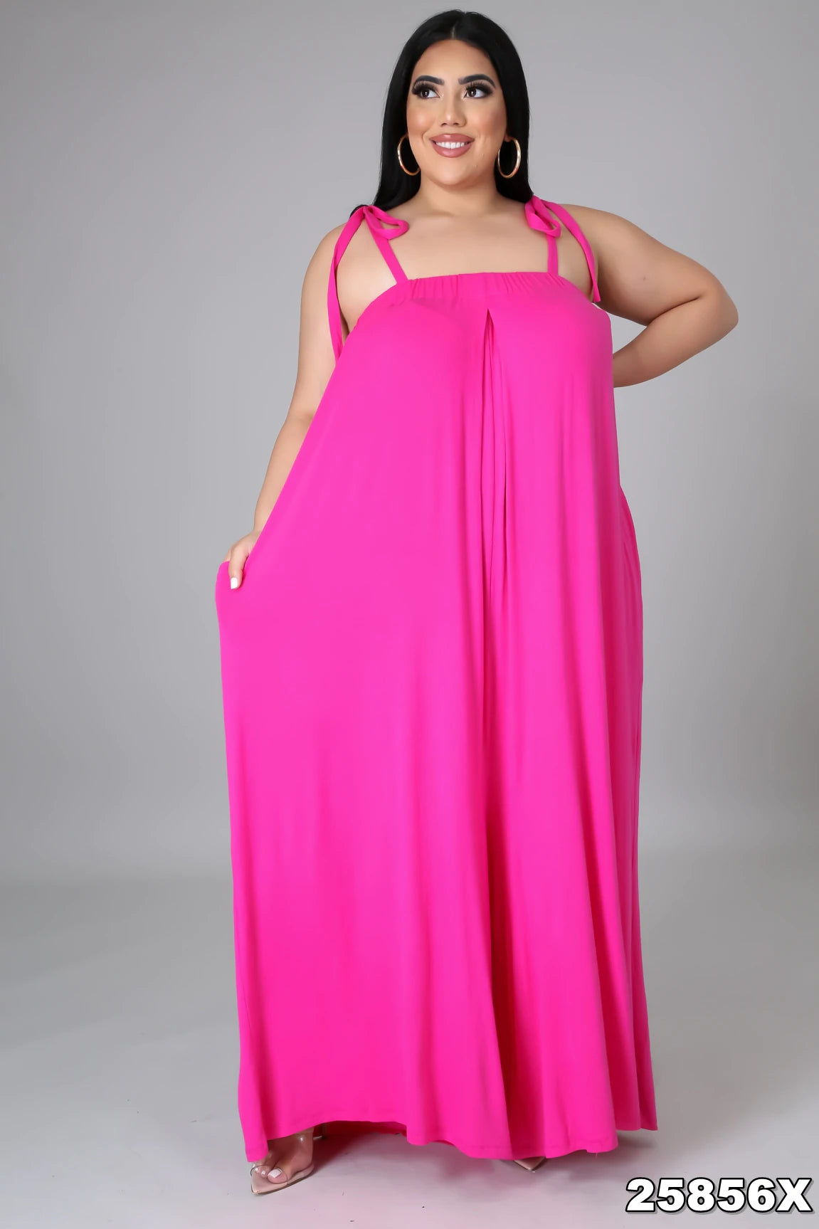 Women's tube wide leg jumpsuit