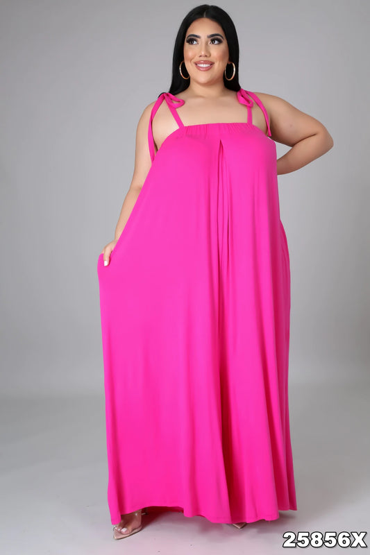 Women's tube wide leg jumpsuit