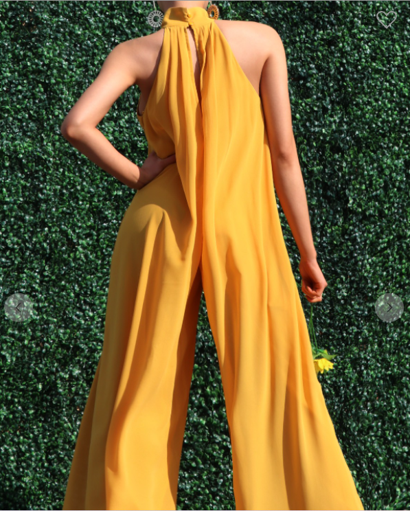 Women's elegant wide leg jumpsuit