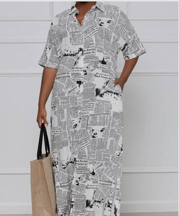 Women's newspaper dress