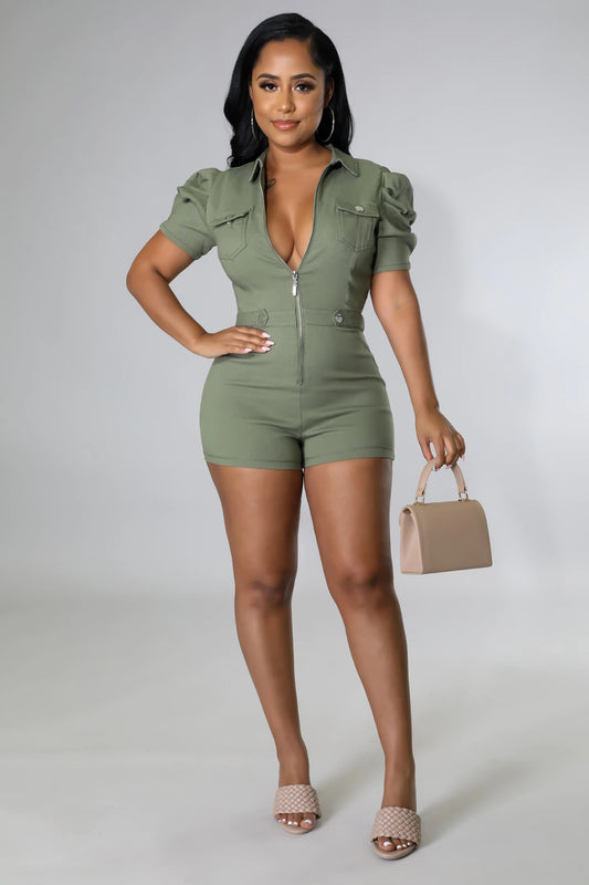 Women's cute simple romper